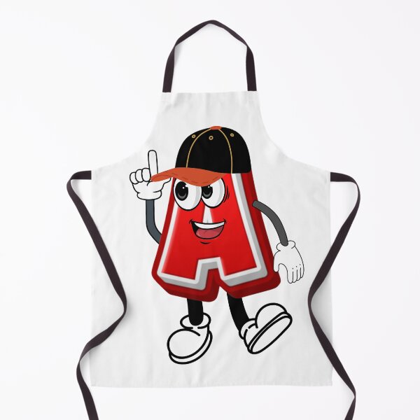 Item preview, Letter A Cute Cartoon Initial with Baseball Cap designed and sold by ImaginARTDesign.