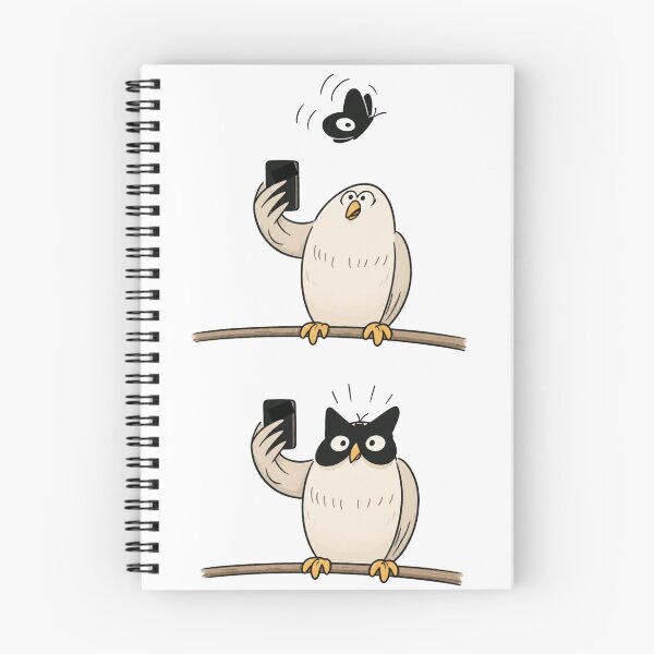 Item preview, Cute Owl Taking Selfie | Funny Animal Comic Art designed and sold by waikibi ⭐⭐⭐⭐⭐.