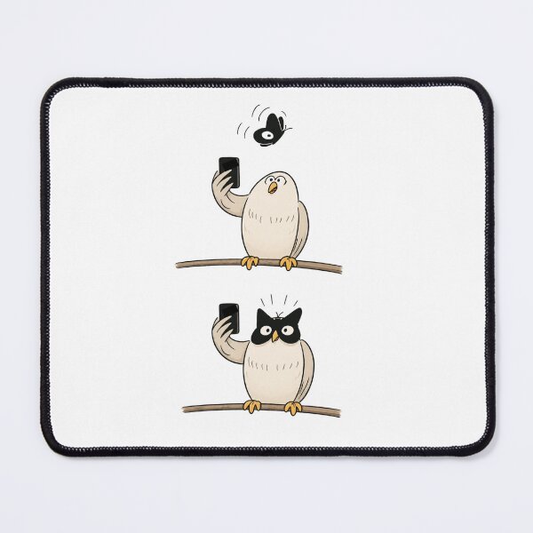 Item preview, Cute Owl Taking Selfie | Funny Animal Comic Art designed and sold by waikibi ⭐⭐⭐⭐⭐.