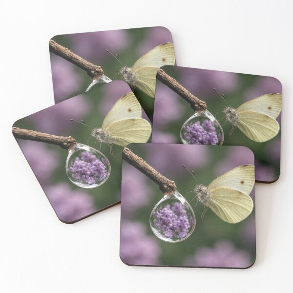 Item preview, Butterfly and Raindrop with Lilac Flower Reflection designed and sold by Maria Dryfhout.