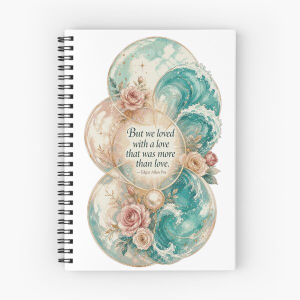Item preview, But We Loved With A Love Edgar Allan Poe Quote Aesthetic designed and sold by CozyPaletteShop.