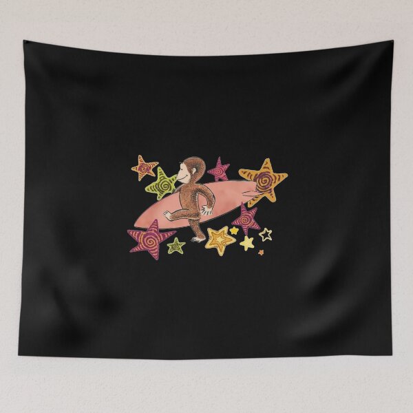 Item preview, Curious George Surf Beach Graphic T-Shirt designed and sold by Banyvim.