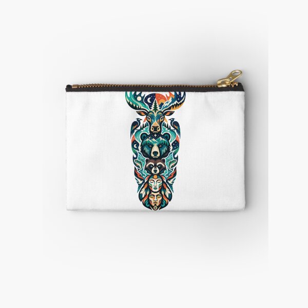 Item preview, Northern Totem Caribou Bear Badger designed and sold by Wild Creative Art.