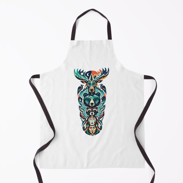 Item preview, Northern Totem Caribou Bear Badger designed and sold by Wild Creative Art.