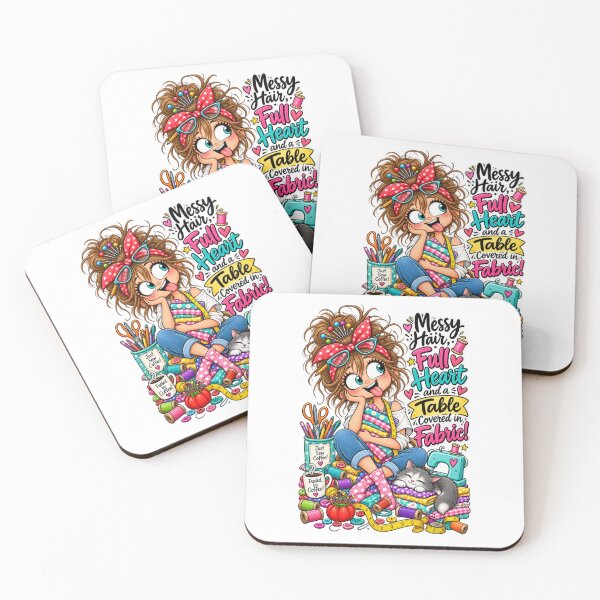 Item preview, Messy Hair, Full Heart & a Table Covered in Fabric! – Funny Sewing Quote designed and sold by EverStitchStudio ★★★★★.