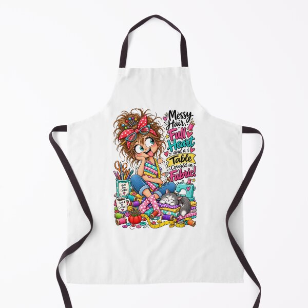 Item preview, Messy Hair, Full Heart & a Table Covered in Fabric! – Funny Sewing Quote designed and sold by EverStitchStudio ★★★★★.
