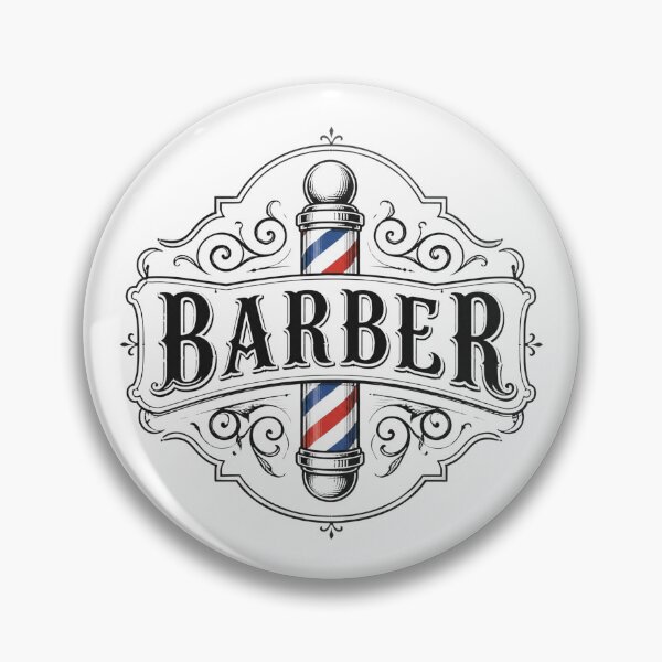 Item preview, Vintage Barber Pole Ornate Emblem Typography designed and sold by Barber MD Culture.