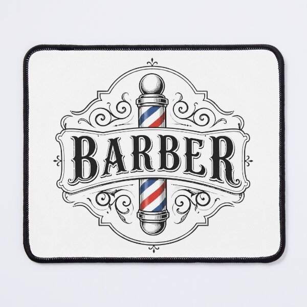 Item preview, Vintage Barber Pole Ornate Emblem Typography designed and sold by Barber MD Culture.