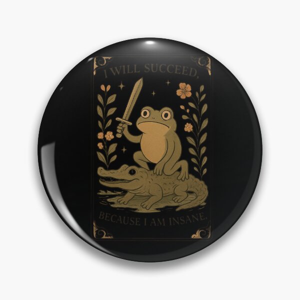 Item preview, I Will Succeed Because I Am Insane Frog Riding Alligator  designed and sold by MakmurMpxgo.
