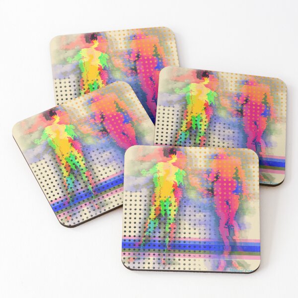 Item preview, Neon Glitch Abstract Human Figures #2 designed and sold by MikZviagin.