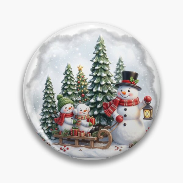 Item preview, Snowman Family Winter Scene designed and sold by InkShiftLabs.