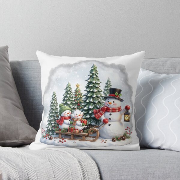 Item preview, Snowman Family Winter Scene designed and sold by InkShiftLabs.