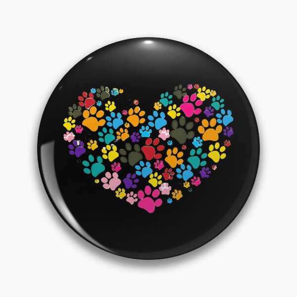 Item preview, Colorful Paw Print Heart Graphic designed and sold by OlyvieArt.