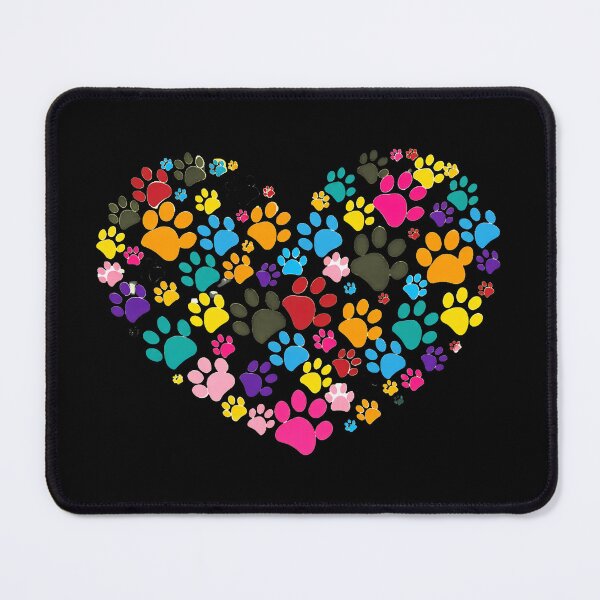 Item preview, Colorful Paw Print Heart Graphic designed and sold by OlyvieArt.