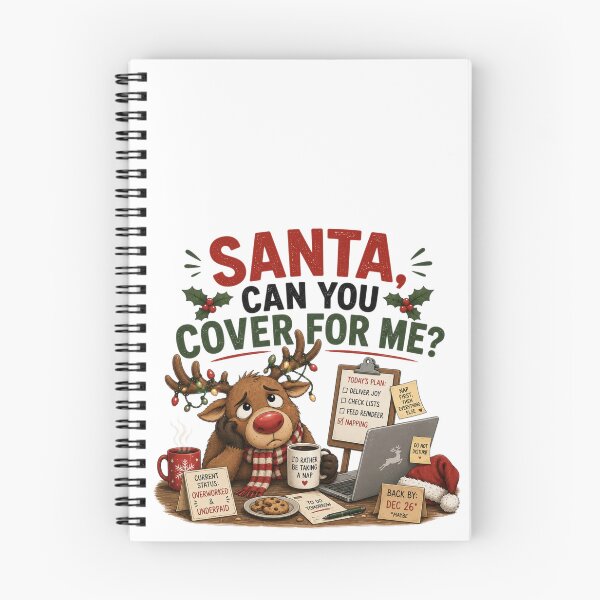 Item preview, Santa, Can You Cover for Me? | Funny Tired Reindeer Christmas designed and sold by MotylekAnia.