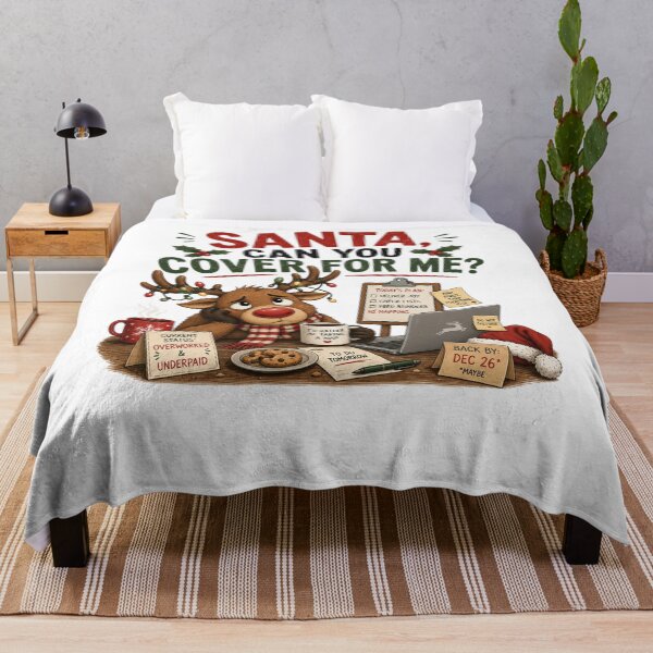 Item preview, Santa, Can You Cover for Me? | Funny Tired Reindeer Christmas designed and sold by MotylekAnia.