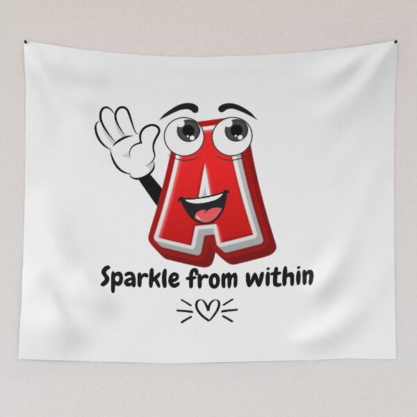 Item preview, Sparkle from within Letter A Cartoon designed and sold by ImaginARTDesign.