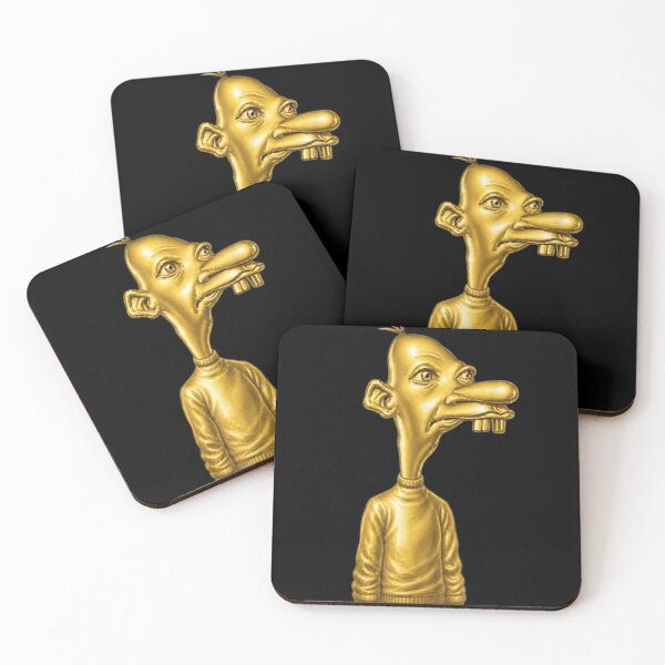 Item preview, Metallic Golden Manny Character Meme Funny Mascot Pop Culture Vintage Art designed and sold by River Silva.