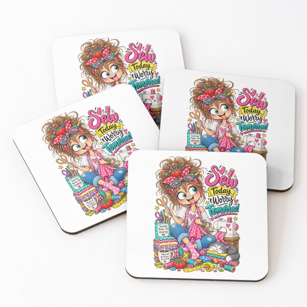 Item preview, Sew Today, Worry Tomorrow! – Funny Sewing Quote designed and sold by EverStitchStudio ★★★★★.