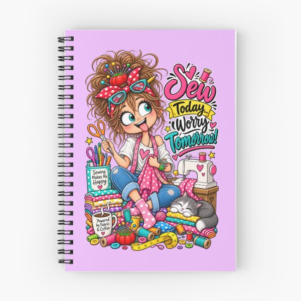 Item preview, Sew Today, Worry Tomorrow! – Funny Sewing Quote designed and sold by EverStitchStudio ★★★★★.