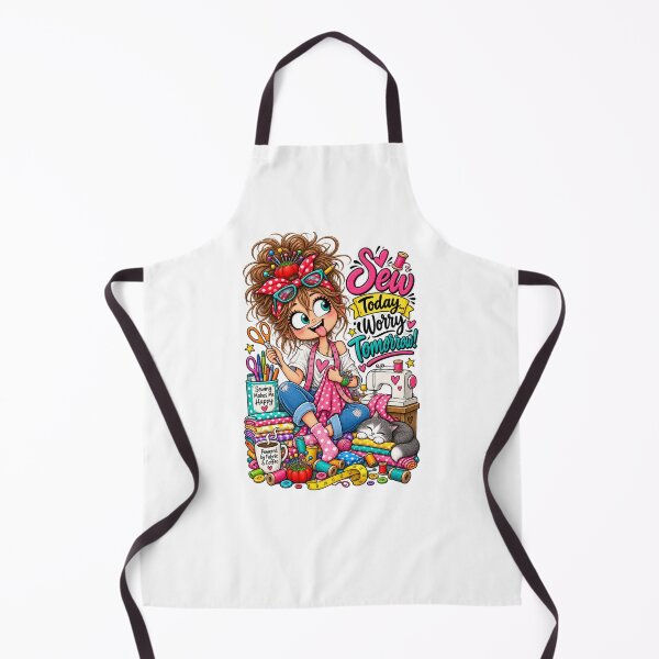Item preview, Sew Today, Worry Tomorrow! – Funny Sewing Quote designed and sold by EverStitchStudio ★★★★★.