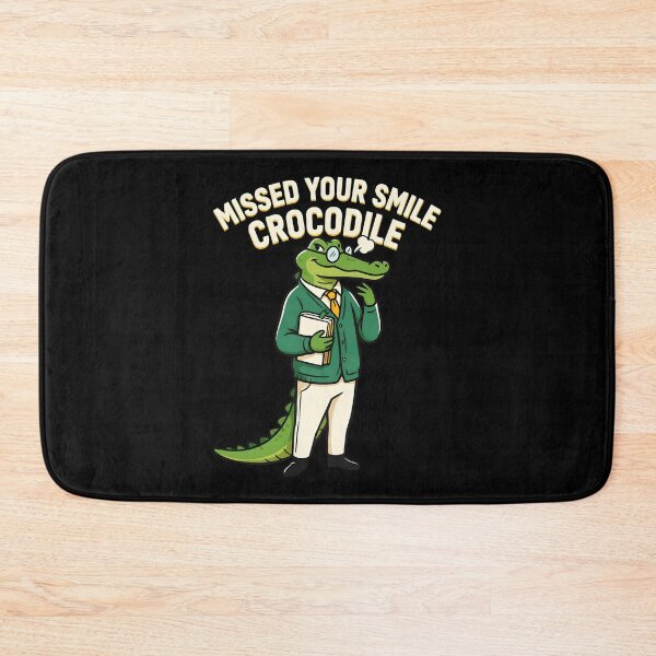 Item preview, Missed Your Smile Crocodile Back to School Pun designed and sold by Redgiant87x.