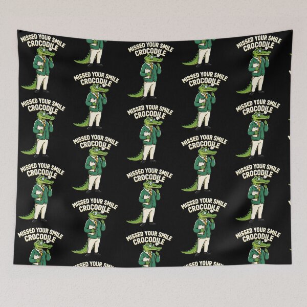 Item preview, Missed Your Smile Crocodile Back to School Pun designed and sold by Redgiant87x.
