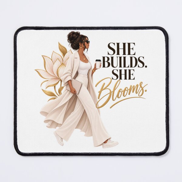 Item preview, She Builds She Blooms – Empowering Woman, Feminine Strength & Ambition designed and sold by ElleMind.