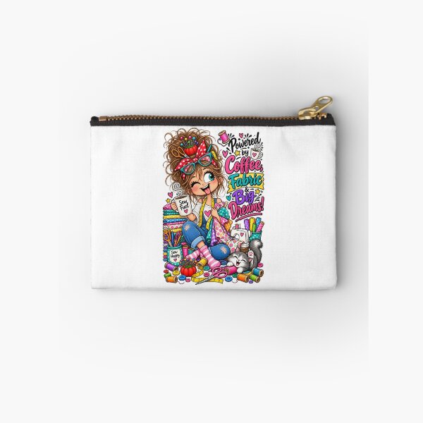 Item preview, Powered by Coffee, Fabric & Big Dreams! – Funny Sewing Quote designed and sold by EverStitchStudio ★★★★★.