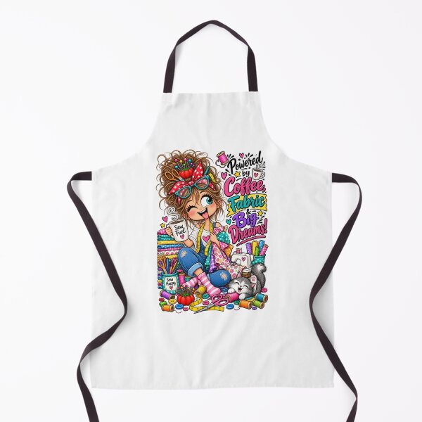 Item preview, Powered by Coffee, Fabric & Big Dreams! – Funny Sewing Quote designed and sold by EverStitchStudio ★★★★★.
