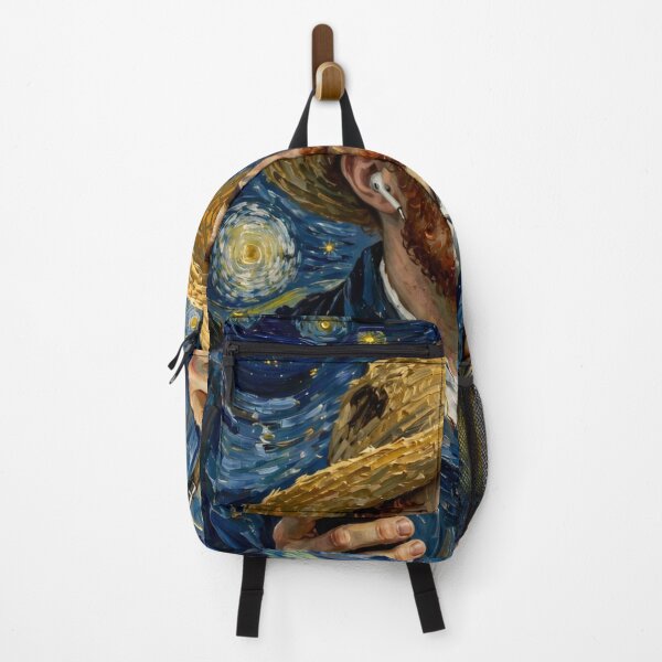 Item preview, Starry Night Selfie - Modern Painter with Earbud designed and sold by Surviving Monday Club.