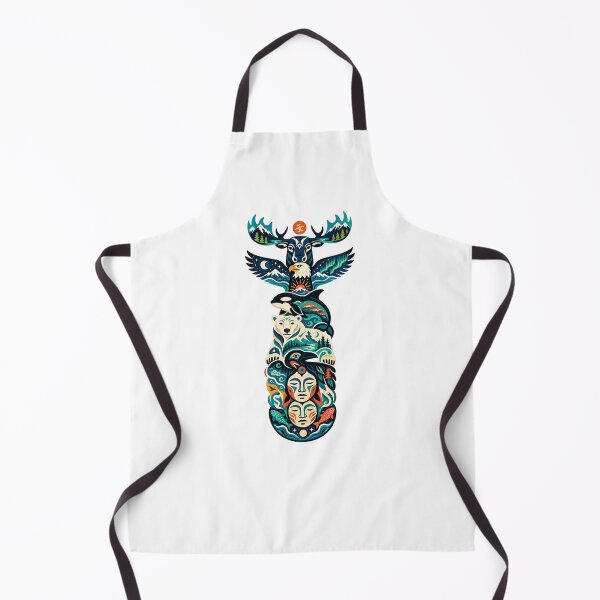 Item preview, Northern Totem Caribou Eagle Orca Polar Bear Loon designed and sold by Wild Creative Art.