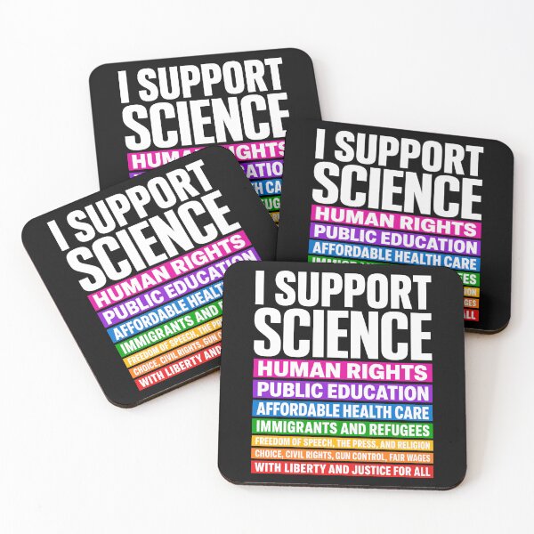 Item preview, I Support Science Human Rights Public Education Health Care designed and sold by Randomera.