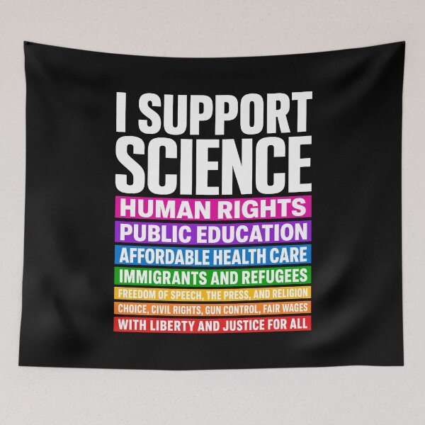 Item preview, I Support Science Human Rights Public Education Health Care designed and sold by Randomera.
