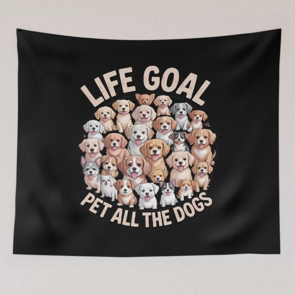 Item preview, Life Goal Pet All The Dogs Cute Dog Breeds Lovers designed and sold by OlyvieArt.