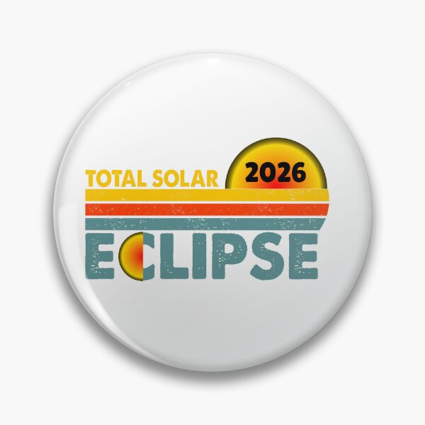 Item preview, 2026 Total Solar Eclipse – Retro Sun and Moon Design designed and sold by EmeraldeaArt.