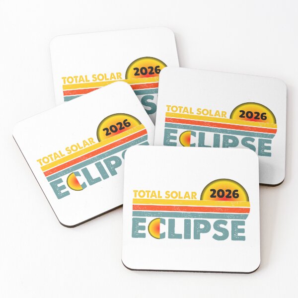 Item preview, 2026 Total Solar Eclipse – Retro Sun and Moon Design designed and sold by EmeraldeaArt.