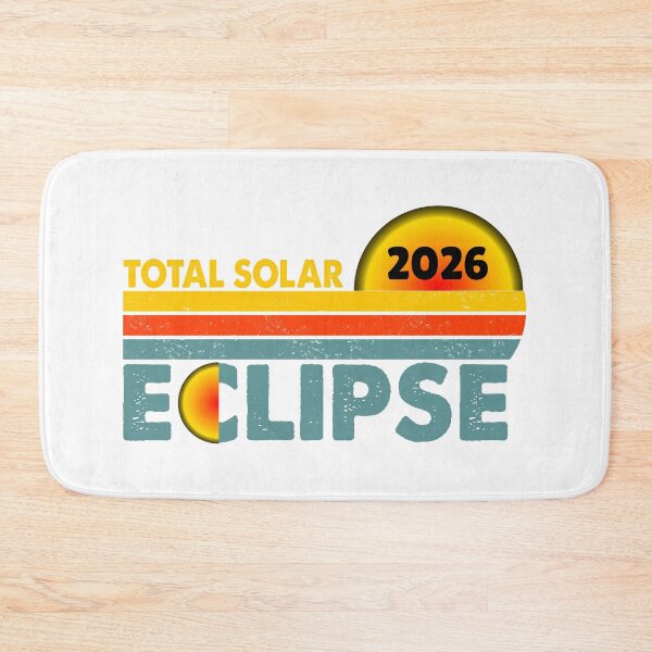 Item preview, 2026 Total Solar Eclipse – Retro Sun and Moon Design designed and sold by EmeraldeaArt.