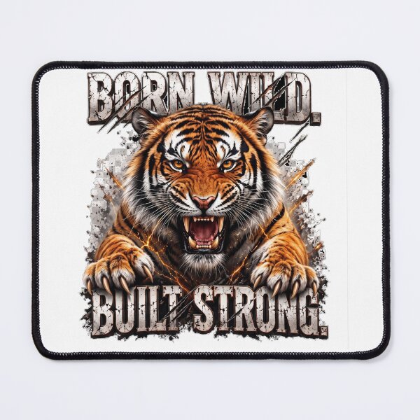 Item preview, Born Wild Built Strong Fierce Tiger designed and sold by TheAngadStore.