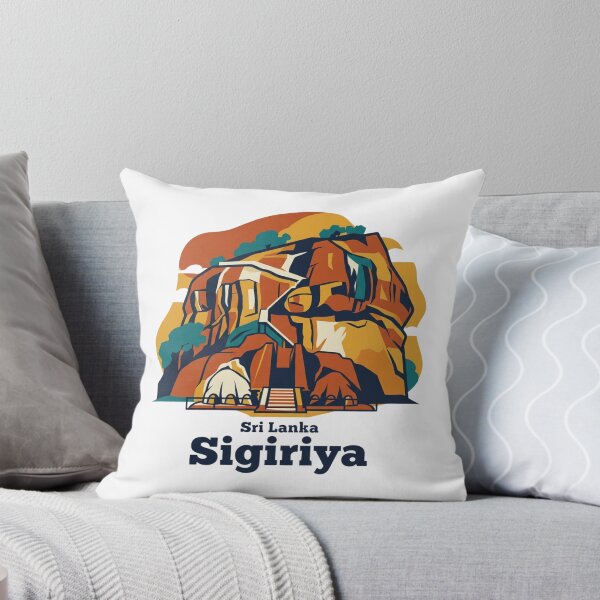 Item preview, Sigiriya Lion Rock Bold Retro Graphic Travel Art designed and sold by Inkworksbyshery.