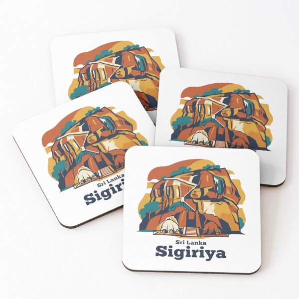 Item preview, Sigiriya Lion Rock Bold Retro Graphic Travel Art designed and sold by Inkworksbyshery.