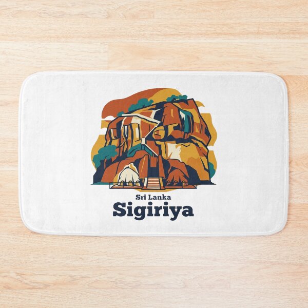 Item preview, Sigiriya Lion Rock Bold Retro Graphic Travel Art designed and sold by Inkworksbyshery.