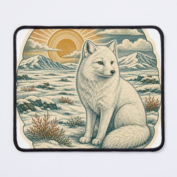 Item preview, Arctic Fox on the Winter Tundra Wild Animal Wildlife Art designed and sold by VisualArtsOasis.