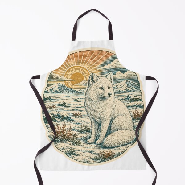 Item preview, Arctic Fox on the Winter Tundra Wild Animal Wildlife Art designed and sold by VisualArtsOasis.