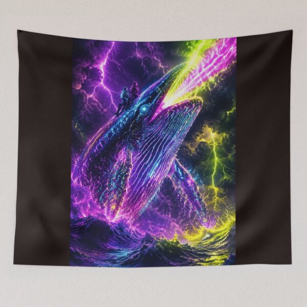 Item preview, Cosmic Whale Cyberpunk Space Adventure designed and sold by NeonRealmsStudio.