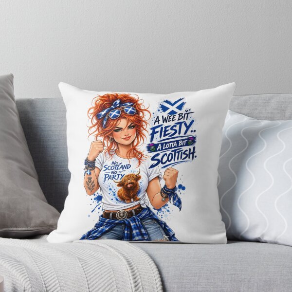 Item preview, A Wee Bit Fiesty, A Lotta Bit Scottish – Funny Scottish Woman & Scottish Humour designed and sold by SMalcolmDesigns.