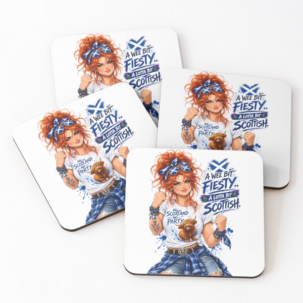 Item preview, A Wee Bit Fiesty, A Lotta Bit Scottish – Funny Scottish Woman & Scottish Humour designed and sold by SMalcolmDesigns.