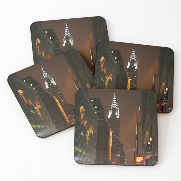 Item preview, Big city lights, New York skyline, night cityscape color fine art print photograph designed and sold by Jéanpaul Ferro.
