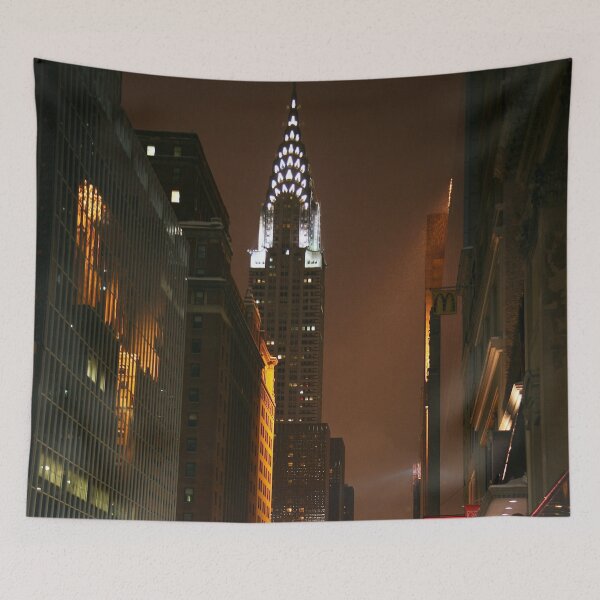 Item preview, Big city lights, New York skyline, night cityscape color fine art print photograph designed and sold by Jéanpaul  Ferro.