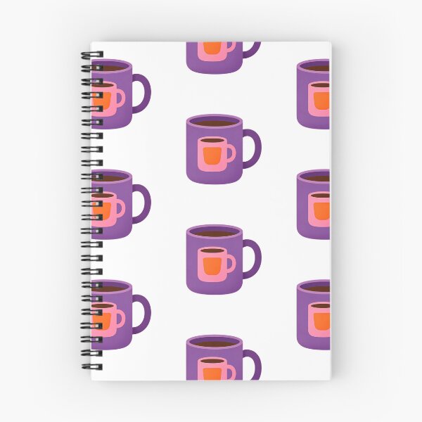 Item preview, Purple Mug with Pink & Orange Nested Cup — Minimalist Coffee Art designed and sold by Bondingbonding.